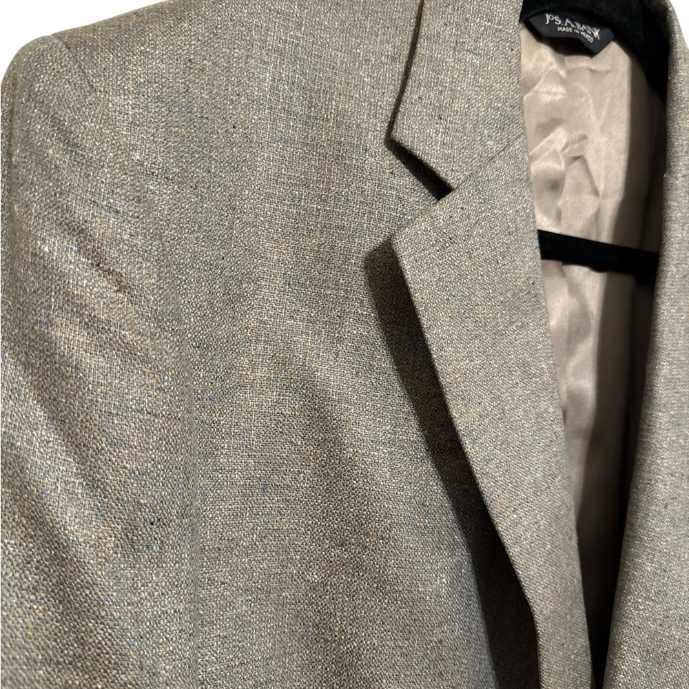 NWT Jos. A. Bank Executive Gordon  100% Silk Jacket Sage Size 41‎ Long Blazer - Picture 5 of 10